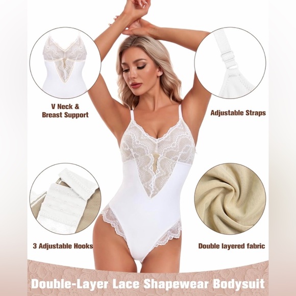 NWT Lace Shapewear Compression Bodysuit - Picture 4 of 16